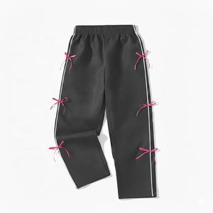 Pantalons de survêtement décontractés de style streetwear d'hiver, à jambes droites, couleur unie, avec cordon de serrage, poches latérales, pantalons de yoga athlétiques - Product Image 4