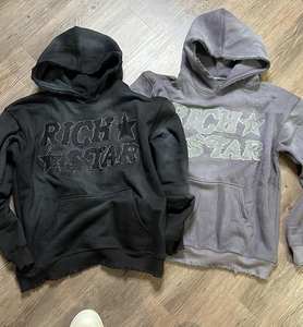 เสื้อฮู้ดแบบซิปรูดซิปสำหรับผู้ชายผู้หญิงผ้าฝ้าย100% ว่างพิมพ์ลายสำหรับผู้ชายเสื้อซิปคู่ทำจากผ้าเทอร์รี่500ผลิตตามสั่ง - Product Image 4