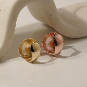 Orecchini a Cerchio Grandi Classici Unisex da Donna in Oro Massiccio 14k Design per Amanti Gioielli per Feste Vendita all'Ingrosso - Product Image 5