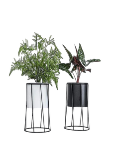 Maceta Decorativa Premium de Color Blanco con Soporte Resistente de Hierro y Cobre para Plantas de Interior, Hogar, Oficina, Hotel y Espacios Comerciales - Product Image 3