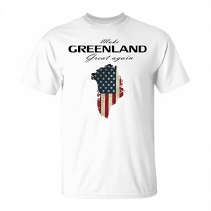 Camiseta Make Greenland Great Again, unisex, manga corta, cuello redondo, impresión digital, camiseta promocional - Product Image 2