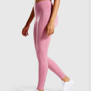 Custom Logo High Waist Yoga Pants for Women Solid <b>Pattern</b> Fitness Gym Active Wear with Drawstring Closure Wearable Yoga Leggings - Product Image 2