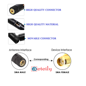 ETEILY Antenne à gain élevé 12dBi 3G Conception de canard en caoutchouc à faible perte avec connecteur SMA (M) Corps mobile fabriqué en Inde - Product Image 4