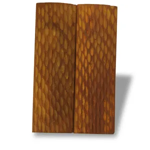 Mango de Cuchillo de Hueso de Búfalo Natural, Estilo Náutico Color Camel, Recuerdo Animal, Teñido con Técnica de Estabilización Pintada para Artesanías - Product Image 3