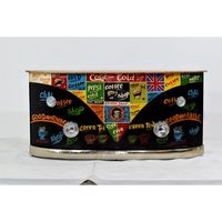 Mesa de Barra Resistente y de Alta Calidad con Estructura de Hierro y Tablero de Madera de Mango, Diseño Industrial Moderno para Uso Comercial en Exteriores
