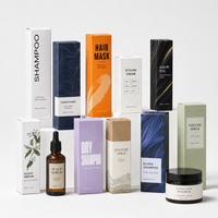 Boîte d'emballage personnalisée de luxe pour sérum facial avec insert en papier, carton cosmétique pliable pour l'emballage de sérum, vente en gros OEM