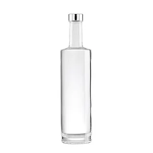 garrafas de vidro fabricam garrafa de 750ml para vodka tequila rum licor espírito garrafa de uísque de vidro