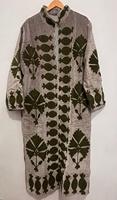 Veste pour femmes en toile de coton crochetée à fleurs, style bohème, respirante, doublure en soie, logo sur le devant, collection automne-hiver TNT