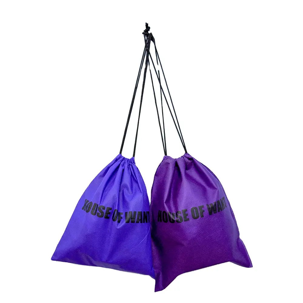 High quality drawstring non woven bag with logo printed for supermarket and company to promote brand
