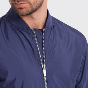 Chaquetas Bomber con Cierre para Hombre, Tejido de Alta Calidad, Color Sólido, Ropa de Invierno para Exteriores, Chaqueta con Cuello Alto para Hombre - Product Image 4