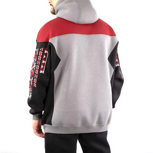 เสื้อฮู้ดปักลายสำหรับผู้ชายเสื้อมีฮู้ดแขนยาวทำจากผ้าฝ้าย100% ดีไซน์ใหม่ - Product Image 6