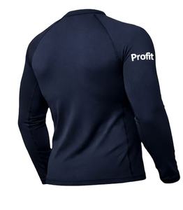 Custom Logo <b>Men</b> Rash Guard Solid Long Sleeve O-Neck Compression <b>Shirt</b> for Gym, Surfing & Swimming - Product Image 3