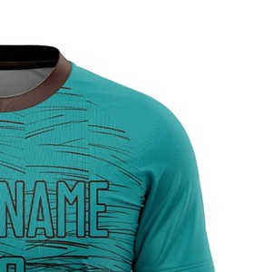 Camiseta de fútbol de sublimación personalizada al por mayor, ropa de fútbol de entrenamiento transpirable de alta calidad, camiseta de fútbol para hombre a la venta - Product Image 4