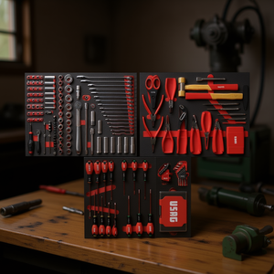 Usag 3-<b>Drawer</b> Maintenance Assortment with 296 Pcs. <b>Tool</b> Set for Various Tasks - Product Image 3