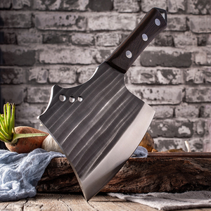 Haute qualité personnalisé ODM OEM nouveautés en acier à haute teneur en carbone forgé à la main couteau de cuisine couperets à viande os avec manche en wengé - Product Image 5