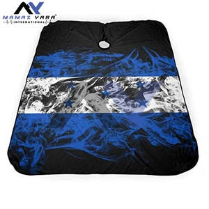 Poncho de salon de coiffure imperméable extra large en gros, cape de coupe de cheveux, design du drapeau du Honduras, styliste professionnel, polyester - Product Image 4