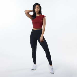 Tops cortos de algodón de alta calidad para mujer, Tops cortos lisos lavados de verano sin mangas para mujer - Product Image 3