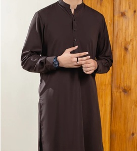 Vêtements élégants pour hommes Pathani Salwar Kameez Party Winter Wear Coton Évacuation de l'humidité Extensible Personnalisable Couleur et taille - Product Image 4