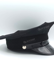 Gorro de Uniforme de Estilo Capitán de 8 Puntas, Unisex, Personalizable, Negro, Gorro de Uniforme con Pico para Ceremonias - Product Image 3