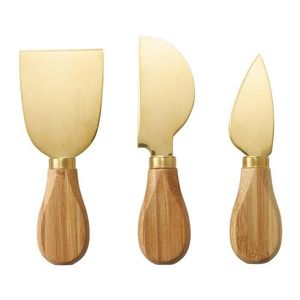 Juego de 6 Utensilios para Queso de Acero Inoxidable, Cuchillos para Queso de Madera, Espátulas para Queso de Metal Premium - Product Image 4