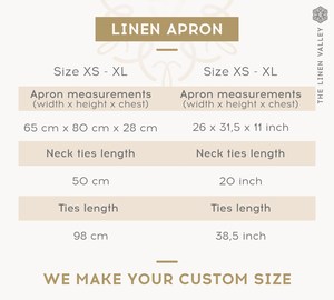 Delantal de babero de lino completo ajustable hecho a mano para mujer, Kit de cocina para entusiastas de varios colores con bolsillos, regalo único - Product Image 4
