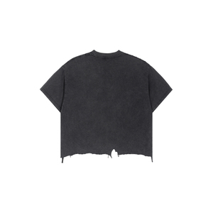Camiseta Vintage con Corte Cuadrado y Bajo Desgastado - 100% Algodón Orgánico 280 GSM, Diseño Liso - Product Image 2