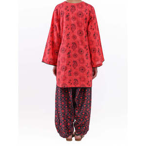 Red Lawn 2Pc Unstitched - ALP-2PS-LKS-2498 - Product Image 3