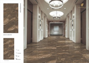 Brecia Crema 1000x3000mm Dalle de porcelaine en marbre numérique pour murs intérieurs élégants Carreaux de céramique - Product Image 5