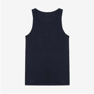 2025 verano cuello redondo camisetas sin mangas para hombres nueva moda Casual algodón tejido camisetas transpirables Color sólido gran oferta - Product Image 6