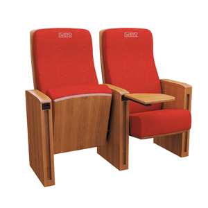 Système de chaises fixes pour auditorium avec support ergonomique du dos et mécanisme d'assise pliable - Product Image 2