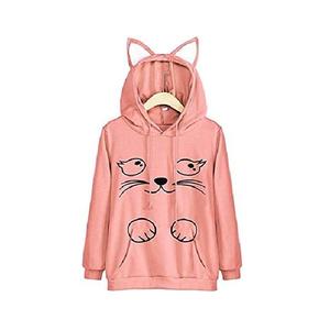 New Arrival High Quality Winter Printed Pullover Oversized 100% Cotton Fleece Long Sleeve ODM Women's Hoodies Bangladesh Factory - Product Image 5
