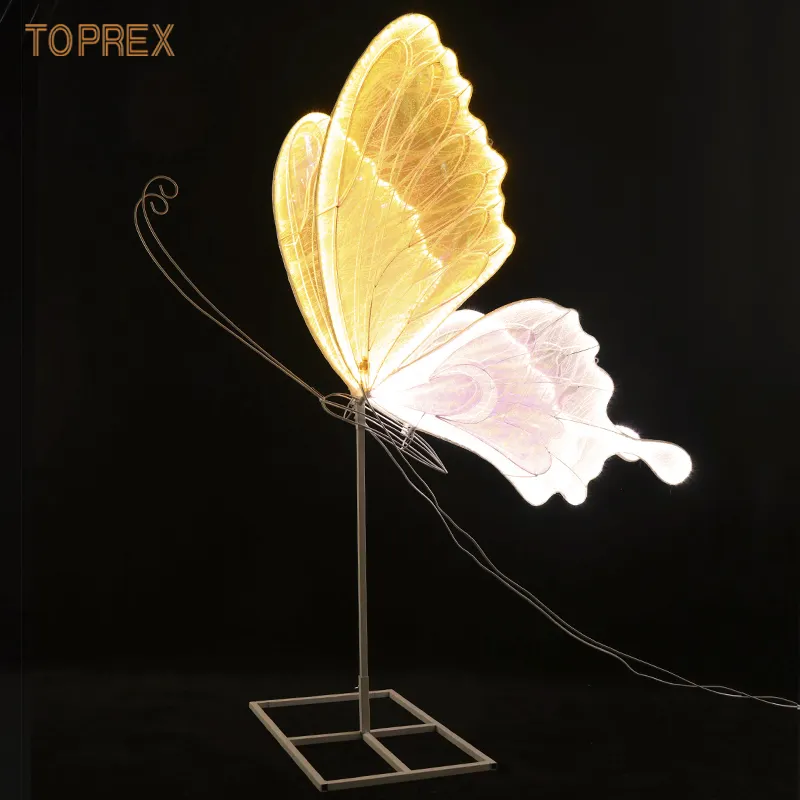 Toprex luminoso farfalla Led luci passerella per palcoscenico sfondo tessuto decorazione di nozze lampada a farfalla