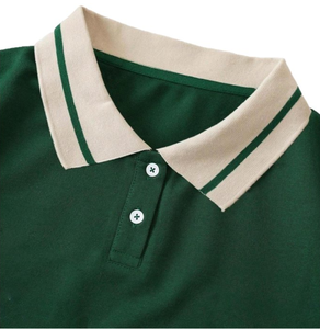 Polo pour homme à motifs avec décoration de boutons brodés, couleurs contrastées - Product Image 5