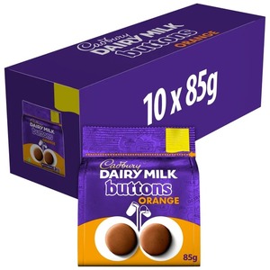 Cadbury Dairy Milk Orange Giant Buttons Bag - 85g (Pack of 10) - Product Image 1