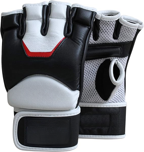 Gants de boxe légers à demi-doigts avec gants intérieurs extensibles pour l'entraînement de poinçonnage MMA et Muay Thai Protection du poignet - Product Image 5