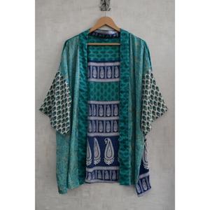 Kimono de Seda Transpirable de Talla Grande Premium con Parches, Bata Corta de Satén hasta la Rodilla, Ropa de Dormir Elegante para Mujer - Product Image 1