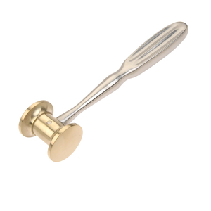 Mazo de Mead de acero inoxidable alemán, tapa de nailon de un lado, 7 12 pulgadas, 550G, mazo de Mead Dental para implantes - Product Image 4