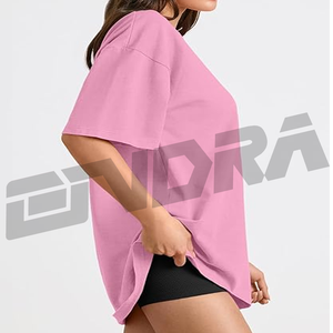 Camisetas de gran tamaño y ajuste relajado perfectas para el uso diario algodón suave sensación cómoda estilo minimalista camiseta de moda moderna esencial - Product Image 4