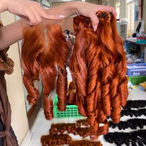 Extensiones de cabello humano vietnamita con cierre y paquetes de colores hinchables a precio al por mayor - Product Image 5