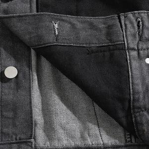 Veste en jean vintage OEM personnalisée manteaux délavés décontractés Streetwear vestes pour hommes col montant respirant vestes en jean - Product Image 4