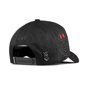 Casquette Dandy de haute qualité à 5 panneaux en suède satiné vintage, à simple boutonnage, avec boucle sur le devant, visière incurvée, noire, modèle <span class=keywords><strong>Joker</strong></span>, avec 5 éléments distinctifs - Product Image 4