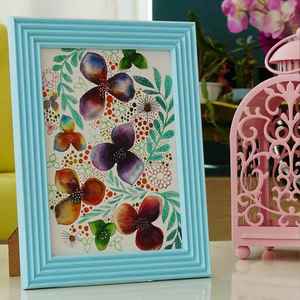 Marco DE FOTOS azul bebé 15x21 cm Marco de fotos de madera hecho a mano Mesa de pared de madera maciza - Product Image 3