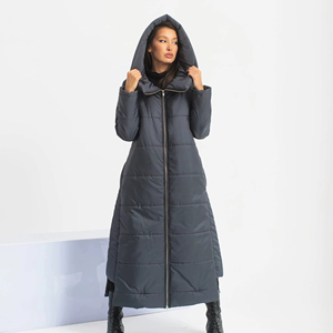 Chaqueta larga acolchada con diseño elegante de abrigo de invierno - Product Image 1