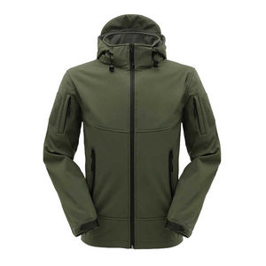 Fourniture directe d'usine-Veste Softshell d'hiver pour hommes Coupe-vent léger avec col à capuche Nouvelle arrivée Toile de mode d'hiver - Product Image 1