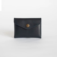 Dompet Kartu Kulit Anti-RFID Mewah, Ramping, Elegan, Tahan Lama, Ringan, Multifungsi, Desain Modern, Kancing Pendek