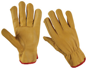 Vente en gros de gants de travail en cuir de vachette jaune sans doublure en cuir de vachette avec clé de pouce style Fahrerhandschuhe pour hommes - Product Image 6