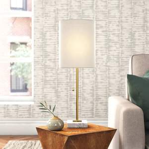 Lámpara de mesa moderna con acabado de níquel negro pulido y base de acero inoxidable con pantalla de tambor alargada para sala de estar y dormitorio E26 - Product Image 4