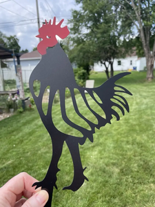 <span class=keywords><strong>SINOCS</strong></span> métal découpe jardin artisanat ornement créatif Animal paysage décoration en fer forgé coq poule découpe pendentif intérieur - Product Image 2