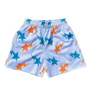 Logo personnalisé Maille Graphique Impression Shorts Casual Gym Basketball Running Short Workout Cool Hommes Avec Poches 2025 - Product Image 2