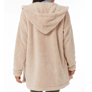 Vente en gros 100% coton polaire Sherpa doublé fourrure pull broderie chaud moelleux sweats à capuche hommes sweat hiver sweat à capuche lourd garçons - Product Image 6